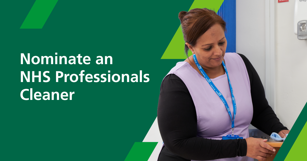 August 2026 Nominate an NHS Professionals Cleaner Bank Member