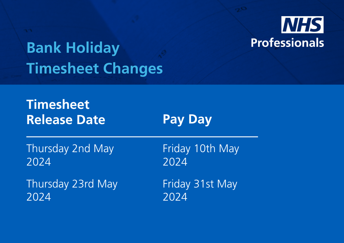 May Bank Holiday Timesheets