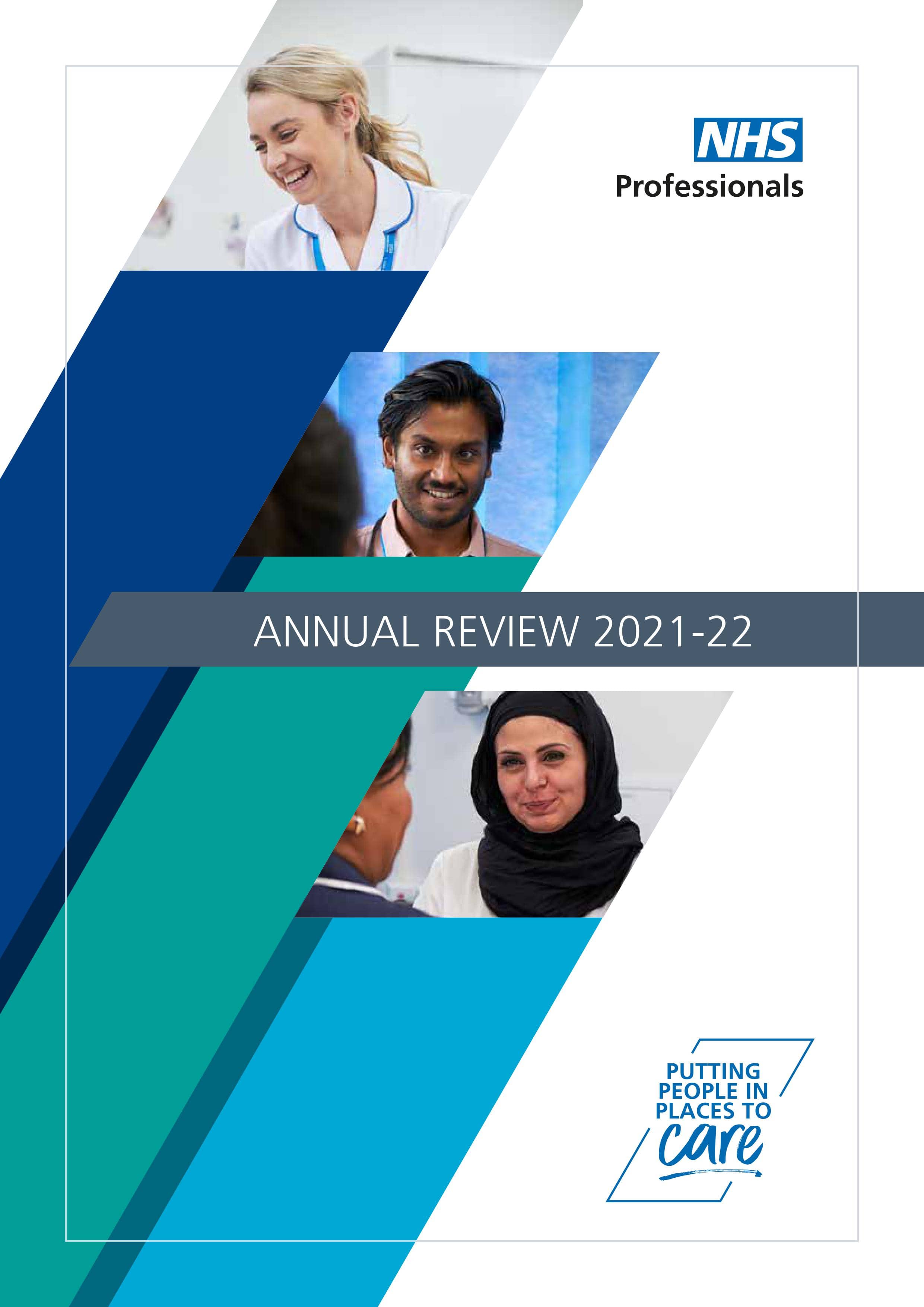 Front cover of the NHSP Annual Report 2021-22